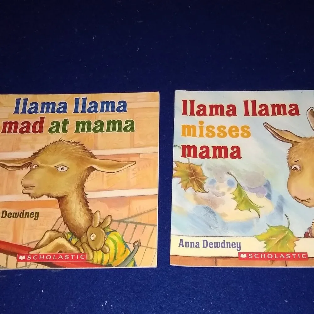 Llama Llama Misses Mama + Llama Llama Mad at Mama by Anna Dewdney x 2 PP